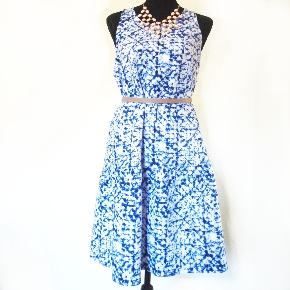 Belle + Sky large patterned drop waist shift dress